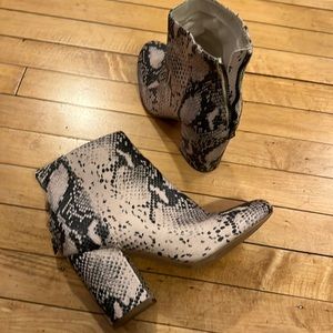 Snake Skin Booties